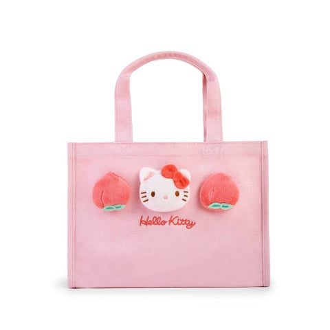 Sanrio Sanrio Peach Blossom Park Series Handheld Bag, Kuromi Jade Gui Dog Handheld Bag, Bento Bag, Textbook Bag