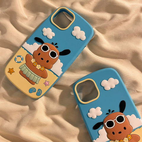 Sanrio 3D Silicone Stereoscopic Pachacco iPhone Cases Suitable for iPhone 11-14 Pro Max