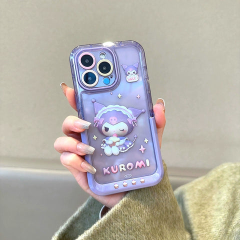 Invisible Stand Suitable for IPhone 15 Promax 1413 Apple 12 Phone Case 11 Sanrio Cute Cartoon Soft Case Protective Case Space Case