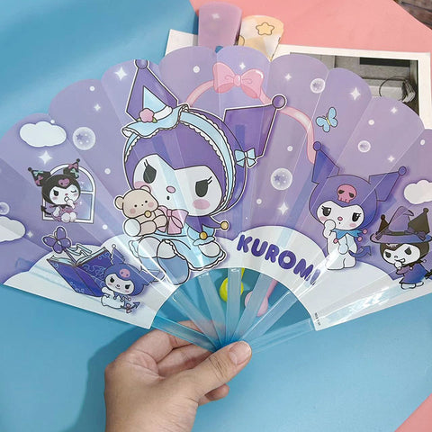 Sanrio Fan Cartoon Folding Fan Students Carry A Small Fan Plastic Folding Fan in Summer.