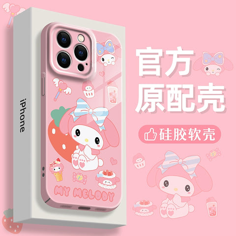 Apply Apple 14promax Mobile Phone Case 13 New 12 Women 15 Cute Hello Kitty Pink Iphone15pro Case 11 All-inclusive 14pro Niche Max Anti-fall Pm High Sense