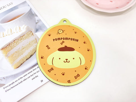 Cute Sanrio Dining Table Heat Insulation Mat, Anti-scald and Non-slip Household Absorbent High Temperature Resistant Pot Tray Tray Cuper, Water Drop Type Placemat