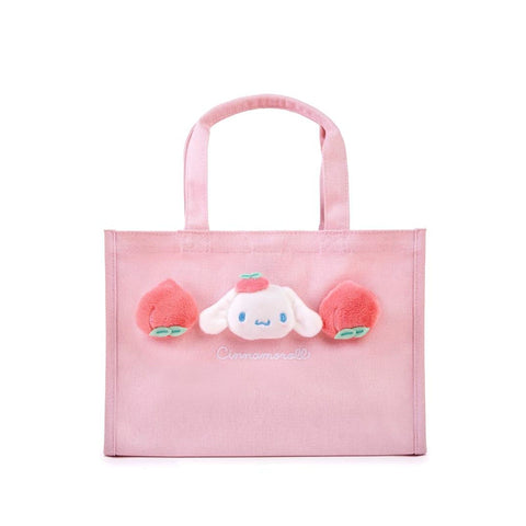 Sanrio Sanrio Peach Blossom Park Series Handheld Bag, Kuromi Jade Gui Dog Handheld Bag, Bento Bag, Textbook Bag