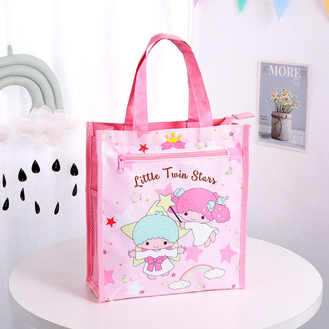 Sanrio New Oxford Cloth Double Makeup Bag Art Bag Printed Student Portable Makeup Bag