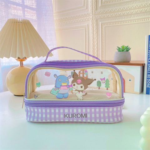 Sanrio Double-layer Large Capacity Pencil Case Pencil Case Large Stationery Box