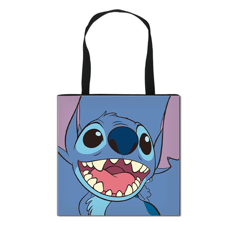 2023 New Stitchy Shopping Bag Cute Cartoon Peripheral Portable Handbag Large Polyester Storage Bag