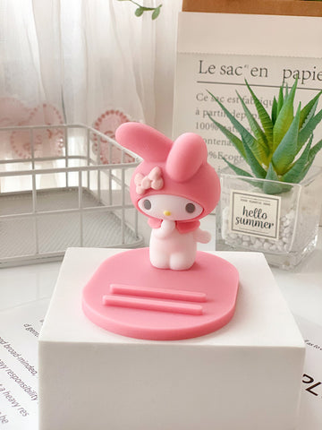 Creative Fashion Cute Sanrio Desktop Mobile Phone Bracket Anti-slip Bracket Watch Drama Adjustable Angle Soft Plastic Mobile Phone Rack.