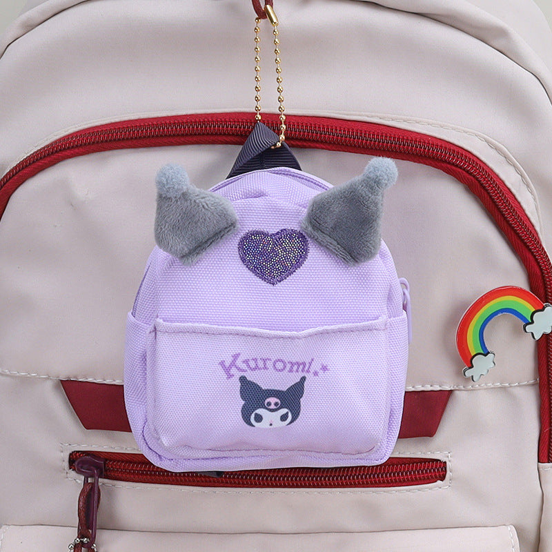 Sanrio Small School Bag Creative Wrist Bag Zero Wallet Card Bag Cartoon Earphone Bag Pendant