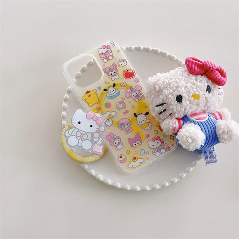 Sanrio Cute Cartoon Magnetic IPhone Case Full Body Protective Case for IPhone 12-15 Pro Max