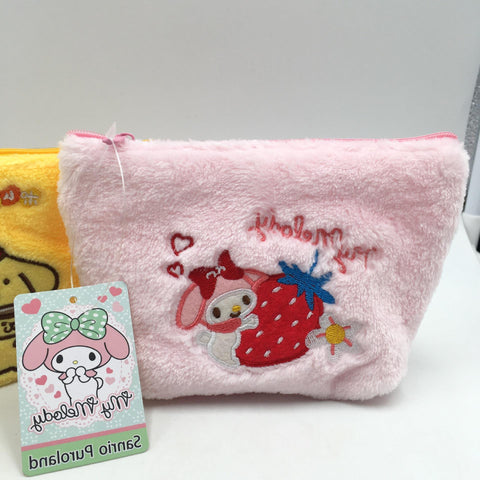 Sanrio Family Plush Coin Purse Zippered Storage Bag