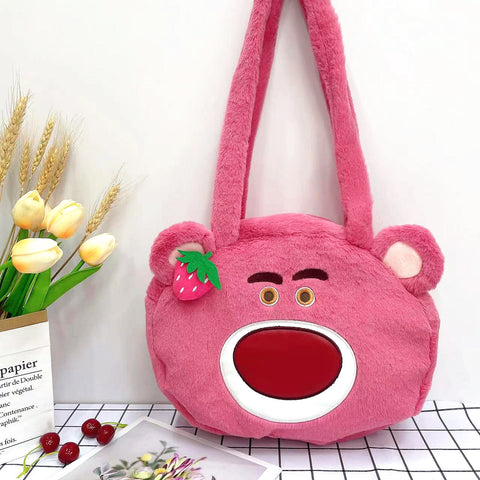 Plush Toy Large Capacity Handheld Makeup Bag Lunch Box Shopping Bag 8 Inch Grab Machine Doll