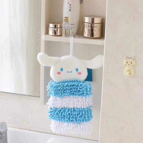 Hand Towel Hanging Type Household Kitchen Cloth, Bathroom Absorbent Towel, Cute Handkerchief Wiping