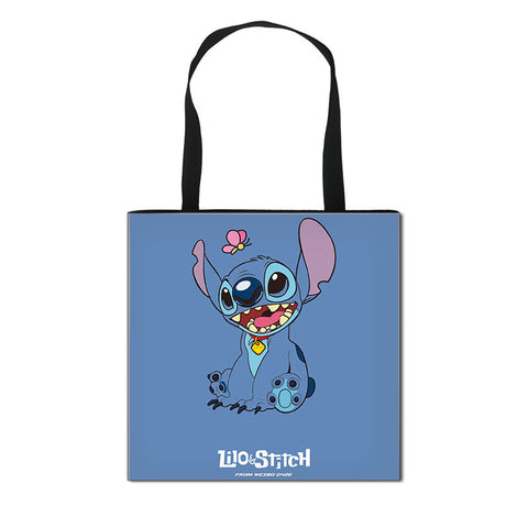 2023 New Stitchy Shopping Bag Cute Cartoon Peripheral Portable Handbag Large Polyester Storage Bag