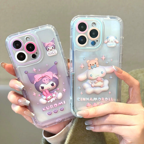 Invisible Stand Suitable for IPhone 15 Promax 1413 Apple 12 Phone Case 11 Sanrio Cute Cartoon Soft Case Protective Case Space Case