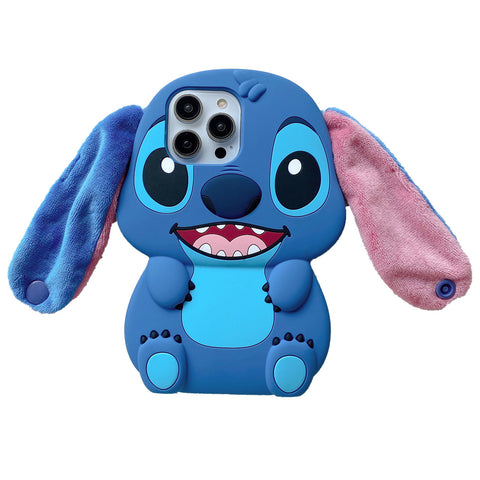 Sanrio 3D Silicone Stereoscopic Stich iPhone Cases Suitable for iPhone 11-14 Pro Max