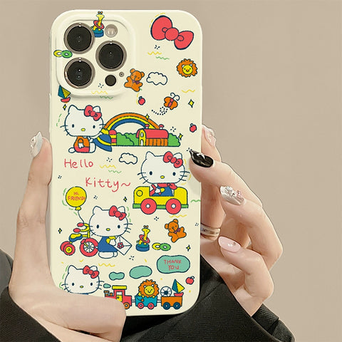 Cute Hello Kitty Cat Cute Sanrio iPhone Case Full Body Protective Case For IPhone 11-15 Pro Max