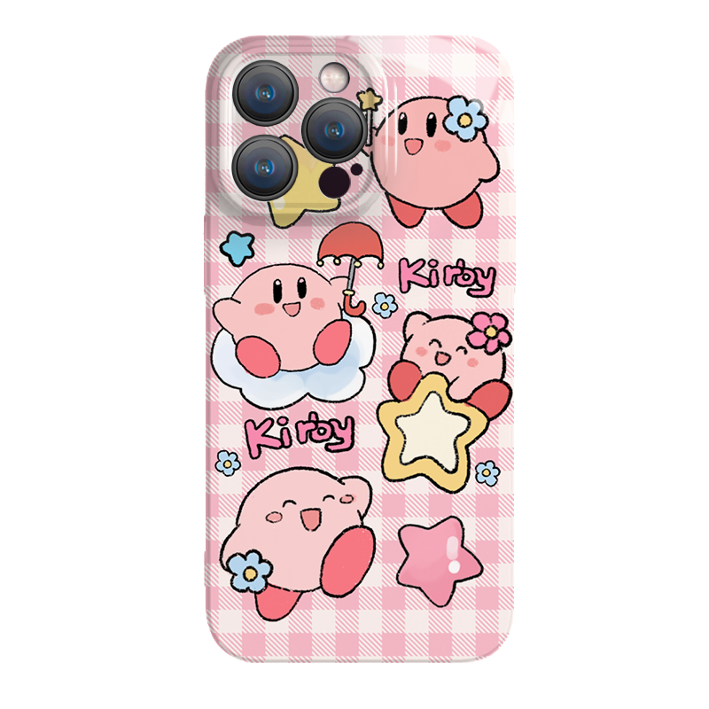 Cute Star Kirby Cute Sanrio iPhone Case Full Body Protective Case For IPhone 11-15 Pro Max