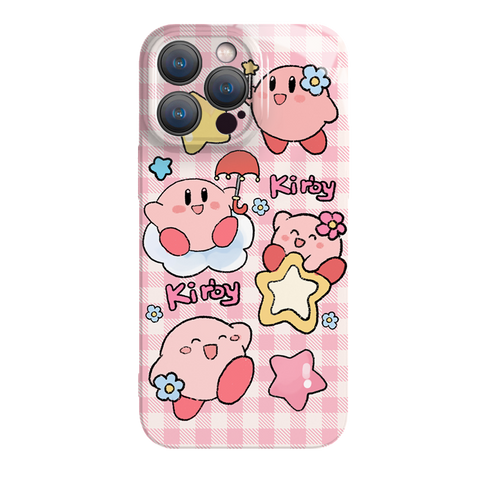 Cute Star Kirby Cute Sanrio iPhone Case Full Body Protective Case For IPhone 11-15 Pro Max