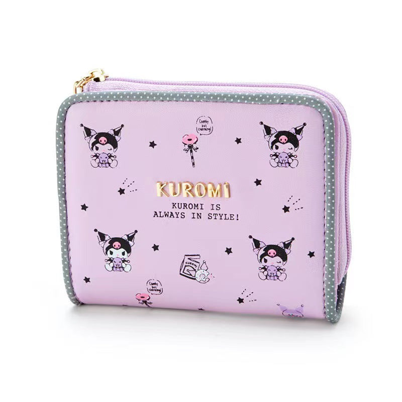 Sanrio Wallet PU Leather Lace Zipper Card Wallet Short