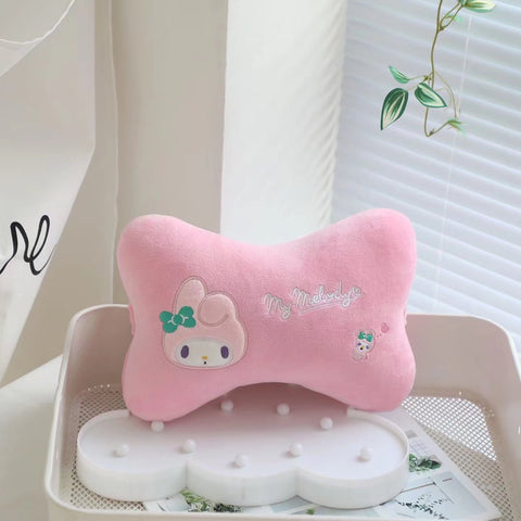 Sanrio Car Headrest Seat Neck Pillow Plush Waist Pillow Car Accessories