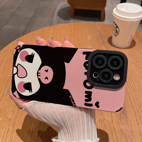 Cartoon Kuromi Cute IPhone Case Full Body Protective Case For IPhone 11-15 Pro Max