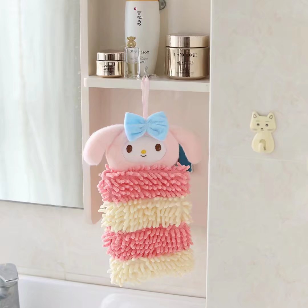 Hand Towel Hanging Type Household Kitchen Cloth, Bathroom Absorbent Towel, Cute Handkerchief Wiping