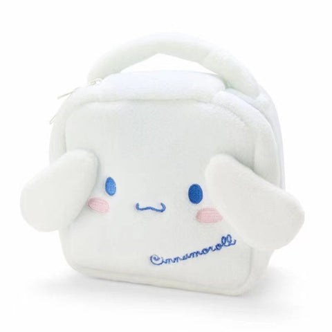 Sanrio Plush Handbag Convenient Travel Cosmetics Storage Bag Embroidered Face Bag