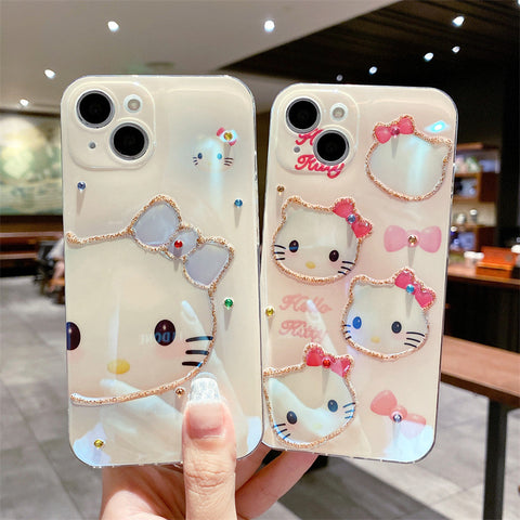 Sanrio Cute Kitty Cat  IPhone Case Full Body Protective Case For IPhone 11-15 Pro Max