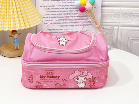 Sanrio double-layer thermal insulation bag Large capacity student lunch box Portable thermal insulation lunch bag