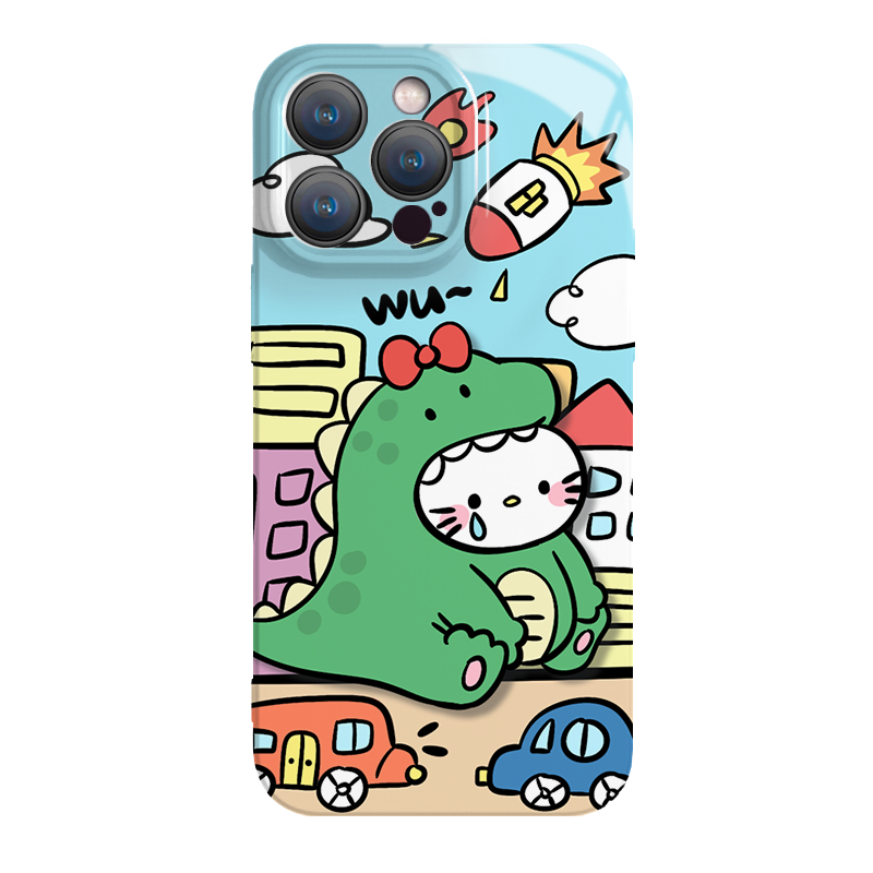 Hellokitty Cat Dinosaur New Cute Sanrio iPhone Case Full Body Protective Case For IPhone 11-15 Pro Max