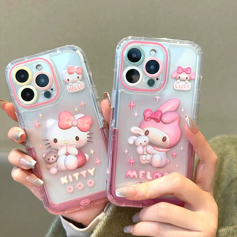 Invisible Stand Suitable for IPhone 15 Promax 1413 Apple 12 Phone Case 11 Sanrio Cute Cartoon Soft Case Protective Case Space Case