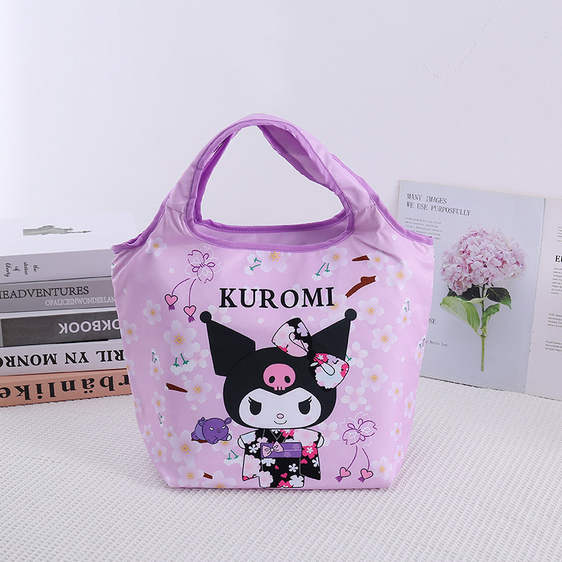 Large Cartoon Kimono Series Insulation Bag Bottle Beer and Beverage Constant Temperature Bag Lunch Box Bag Ice Pack Picnic Bag