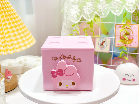 Sanrio Storage Box, Small Drawer on The Table, Square Puzzle, Superimposed Square Clutter Storage Box