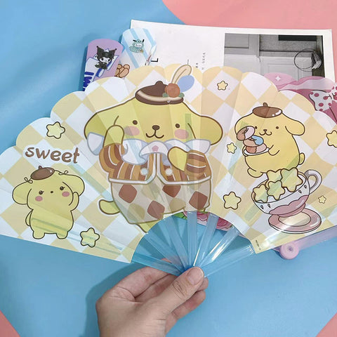 Sanrio Fan Cartoon Folding Fan Students Carry A Small Fan Plastic Folding Fan in Summer.