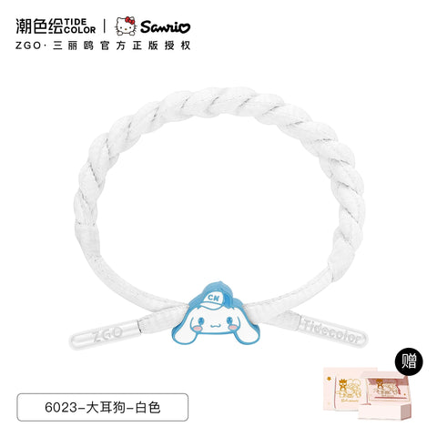 Tide Color Painting X Sanrio Cinnamoroll My Melody Cool Penguin Hand Rope Female Best Friend Couple New Year Macaroon Bracelet