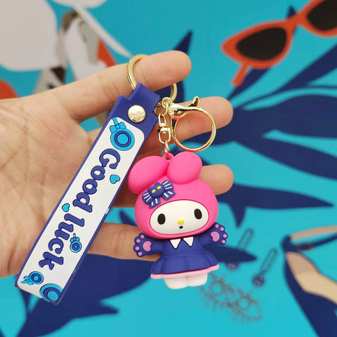 New Sanrio Car Key Chain Cute Doll Doll Machine Pendant Small Gifts.