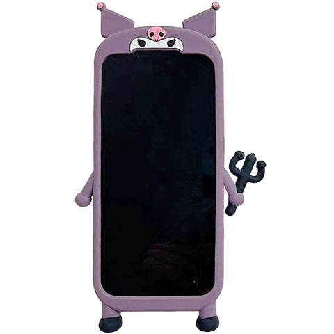 Sanrio 3D Silicone Stereoscopic Kuromi iPhone Cases Suitable for iPhone 11-14 Pro Max