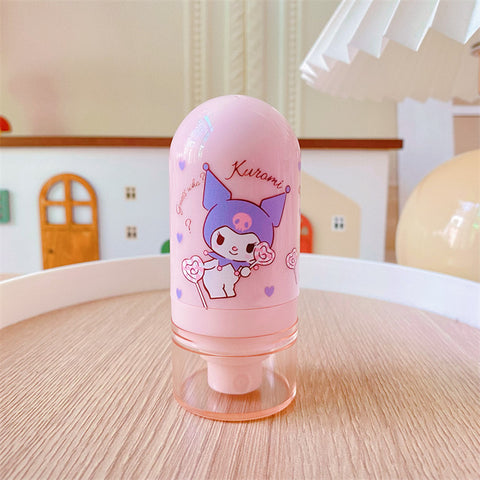 Sanrio Portable Alcohol Dispensing Bottle Vacuum Tubeless Sprayer Carry Small Spray Bottle Empty Bottle