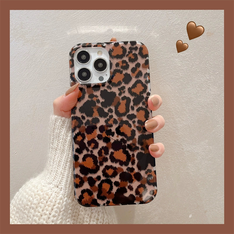 Leopard Print Hard iPhone Cases Suitable for iPhone 11-15 Pro Max