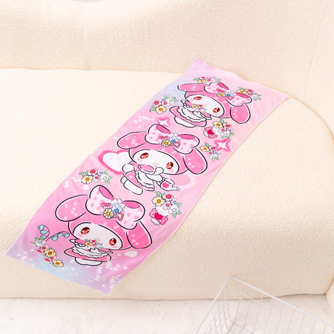 Sanrio Sports Cold Towel Cooling Sweat Absorption Towel Cold Towel Beach Towel Running Yoga Speed Dry Ice Towel.