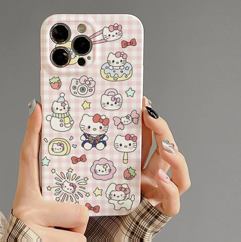 Cute Hellokitty Cat Cute Sanrio iPhone Case Full Body Protective Case For IPhone 11-15 Pro Max