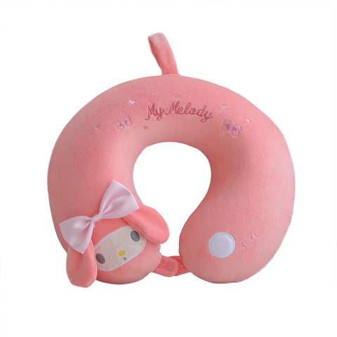 Cartoon Plush Neck Pillow Portable U-shaped Pillow Car Travel Neck Pillow Office Cervical Nap Pillow