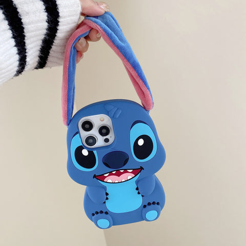 Sanrio 3D Silicone Stereoscopic Stich iPhone Cases Suitable for iPhone 11-14 Pro Max