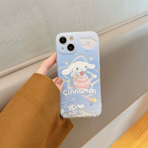 Sanrio KuKu HK Cina Pochacco Pompom Soft iPhone Cases with Diamonds Suitable for iPhone 11-15 Pro Max