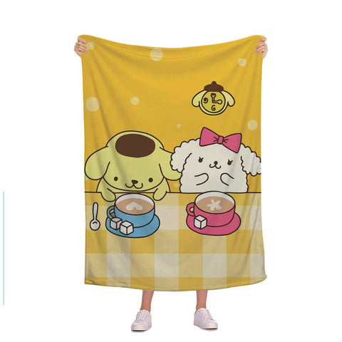 Pompom Purin Blankets, Fluffy Camping Trip Blankets