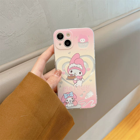 Sanrio KuKu HK Cina Pochacco Pompom Soft iPhone Cases with Diamonds Suitable for iPhone 11-15 Pro Max