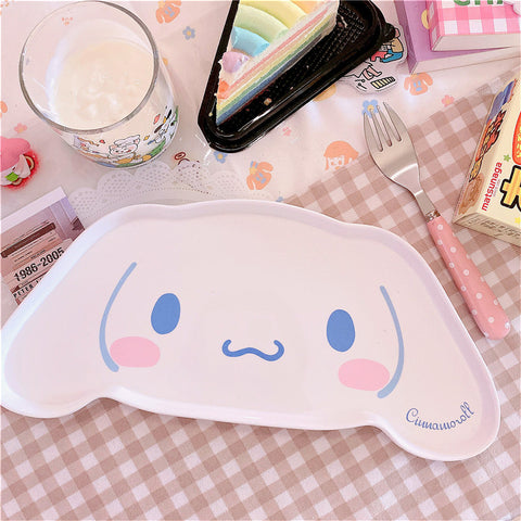 Cinnamoroll Shaped Dining Plates, Plates, Cutlery, Girl Heart Cute, Soft and Cute Little White Dog Cutlery, Dining Bowls