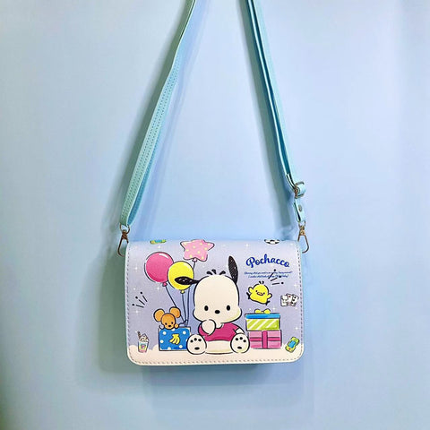 Cartoon Large-capacity Square Leather Waterproof Shoulder Bag Shopping Shoulder Strap Adjustable Magnetic Buckle Crossbody Bag Large