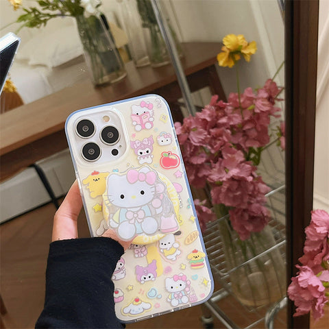 Sanrio Cute Cartoon Magnetic IPhone Case Full Body Protective Case for IPhone 12-15 Pro Max