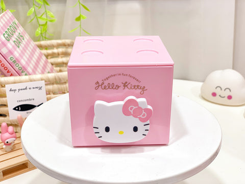 Sanrio Storage Box, Small Drawer on The Table, Square Puzzle, Superimposed Square Clutter Storage Box